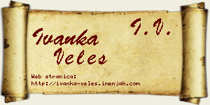 Ivanka Veles vizit kartica